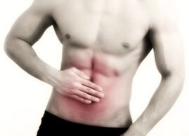 Abdominal pain with sovereign lesion