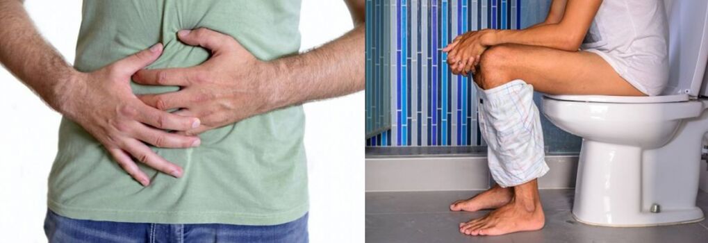 Constipation and diarrhea are signs of the presence of parasites in the human body
